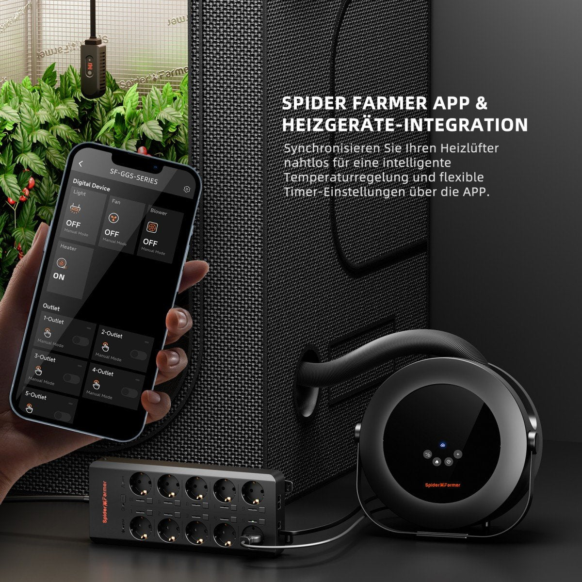 Spider Farmer Growzelt Heizung