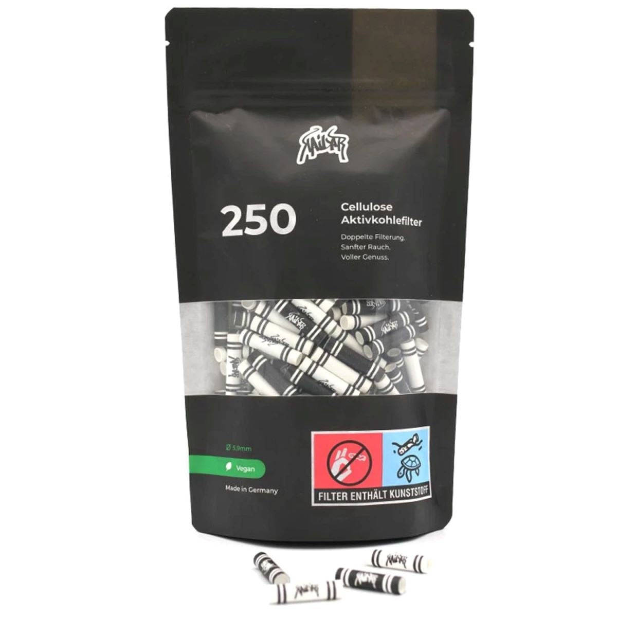 Kailar Aktivkohlefilter 6mm Slim Cellulose