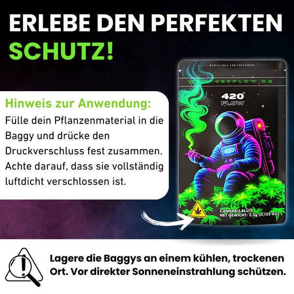 420flow Die Grow Baggy Smoking 3,5g – Geruchsdichte Aufbewahrung