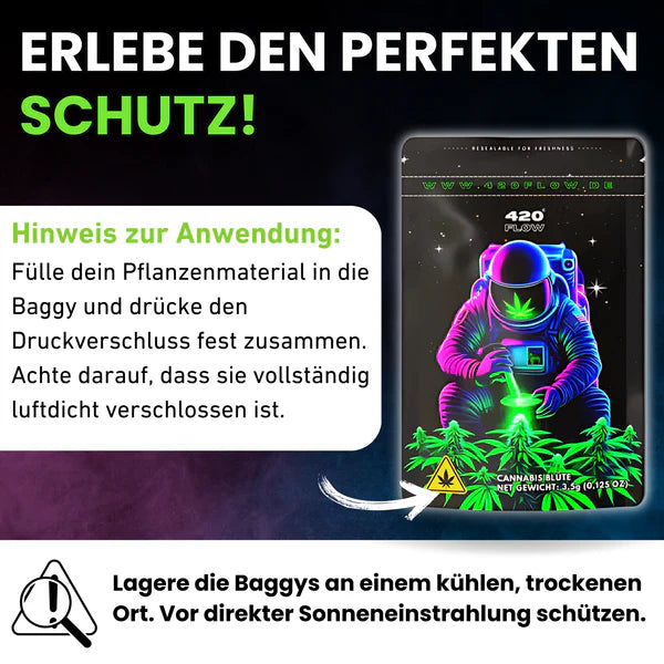 420flow Die Grow Baggy Mixing 3,5g – Geruchsdichte Aufbewahrung