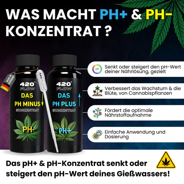 420flow Das pH Minus & pH Plus Konzentrat – Präzise pH-Regulierung
