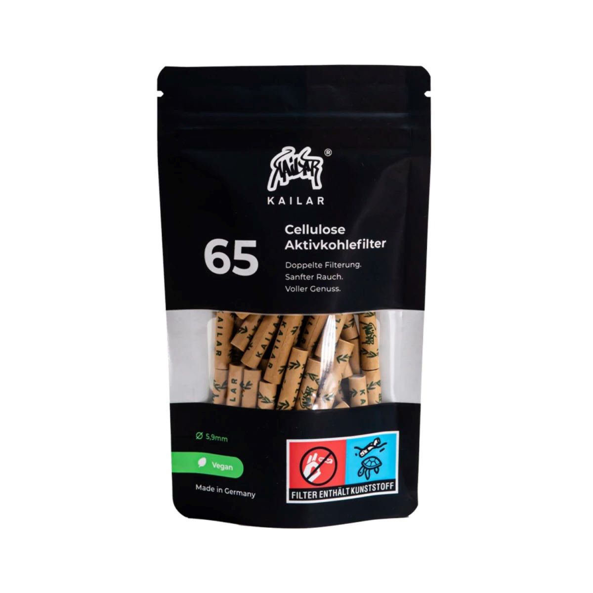 Kailar Aktivkohlefilter 6mm Slim Cellulose