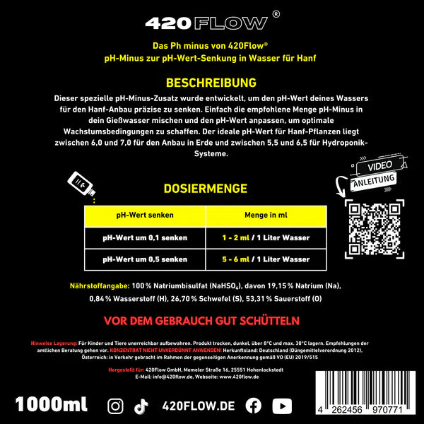 420flow Das pH Minus & pH Plus Konzentrat – Präzise pH-Regulierung
