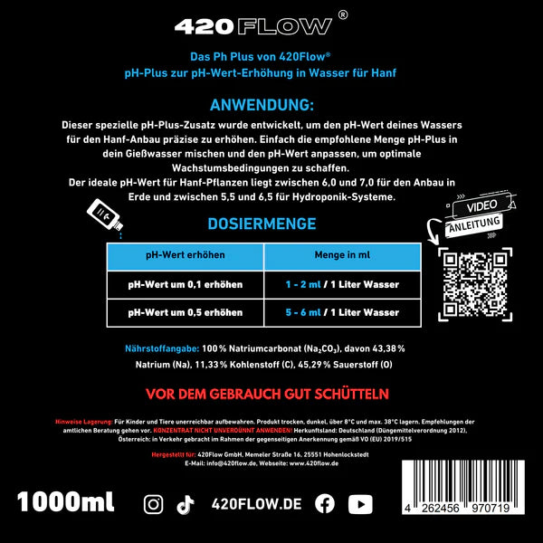 420flow Das pH Minus & pH Plus Konzentrat – Präzise pH-Regulierung