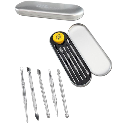 Black Leaf Oil Etui – Edelstahlwerkzeug Set