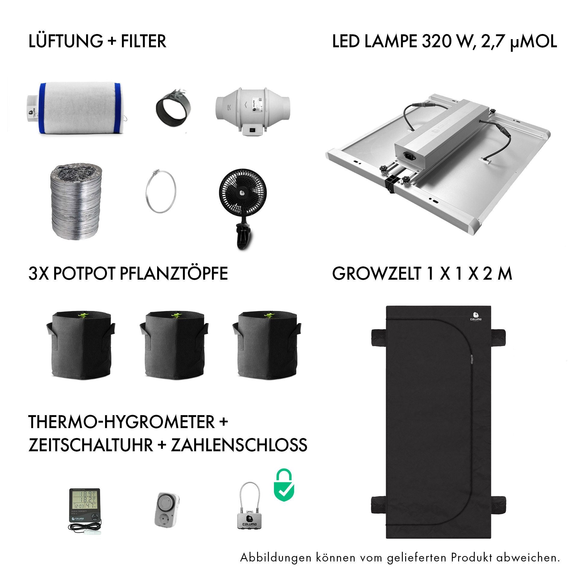 Caluma Komplettset L (100x100 cm)