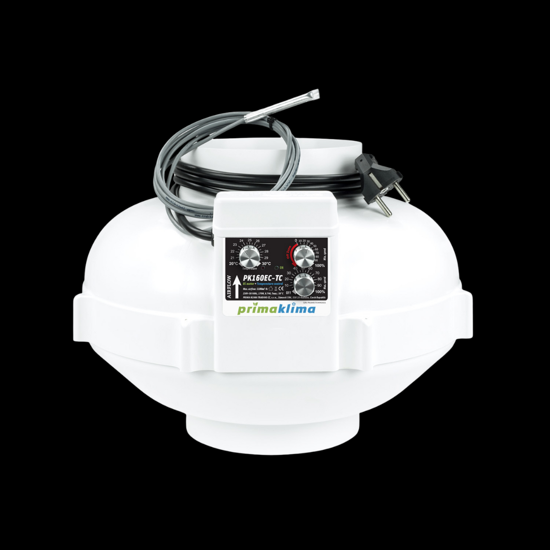 Prima Klima PK160EC-TC EC-Rohrventilator 160 mm (1180 m³/h)