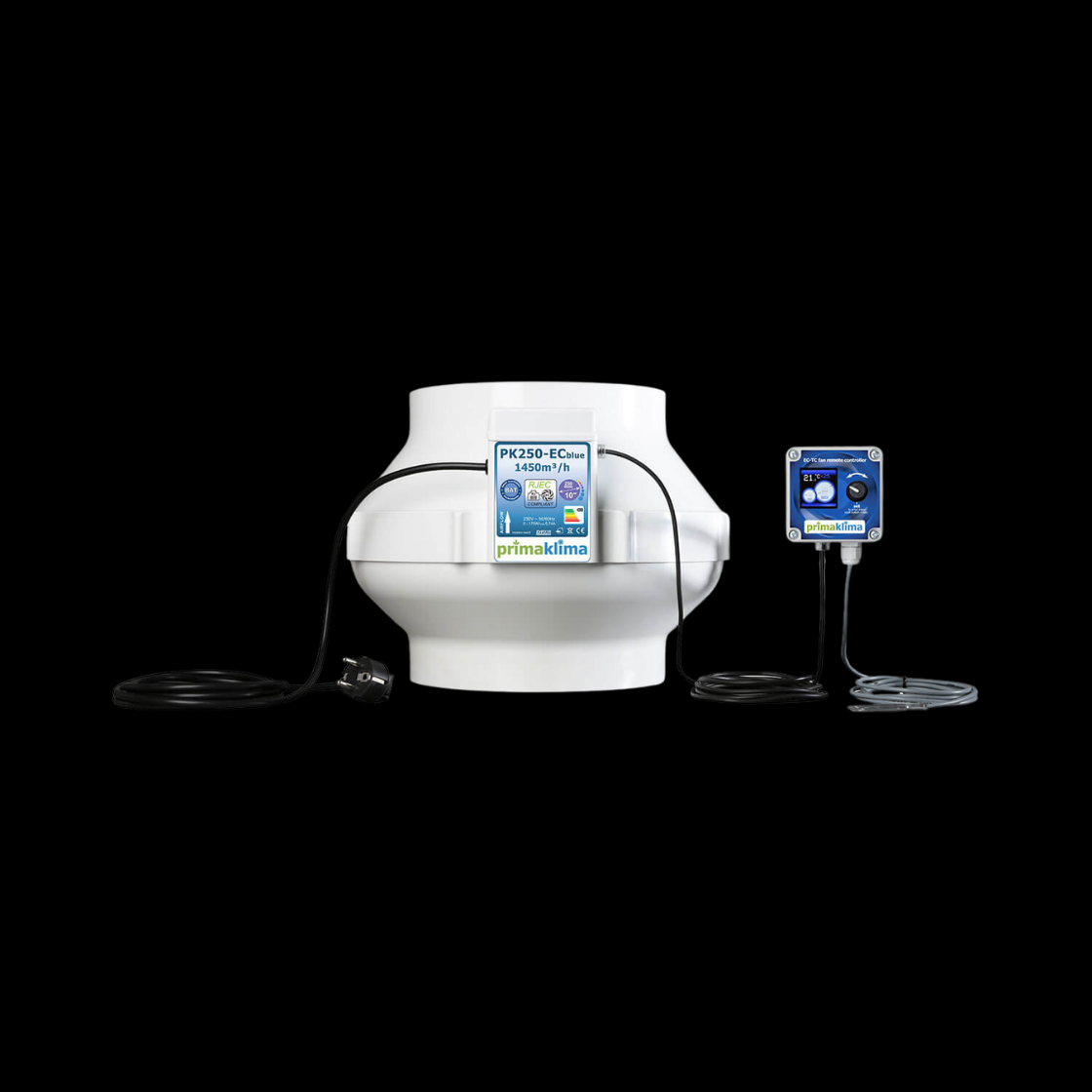 Prima Klima PK250ECblue EC-Rohrventilator 250 mm (1450 m³/h)