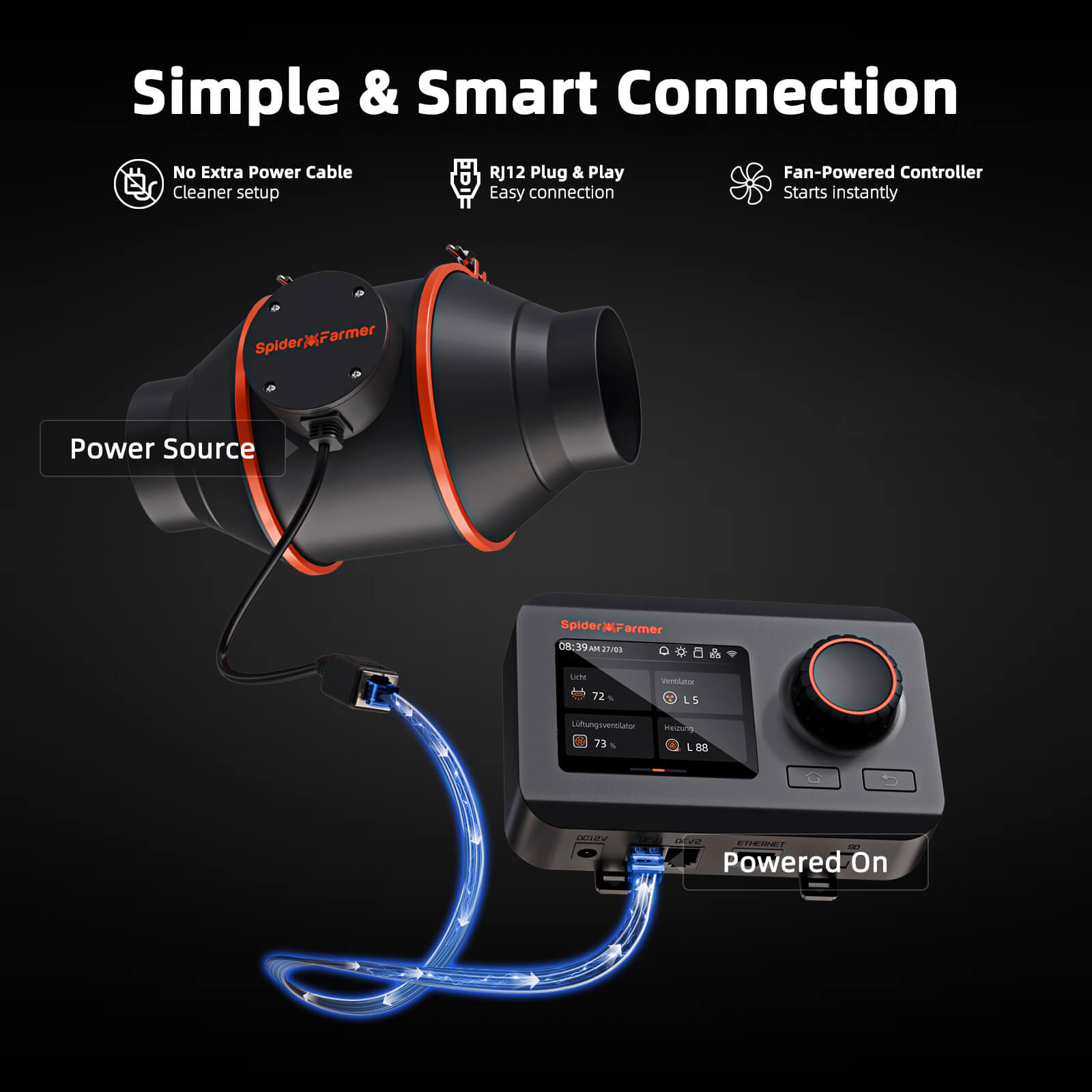 Spider Farmer Rohrventilator 6" (mit GGS)