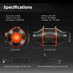 Spider Farmer Rohrventilator 4"