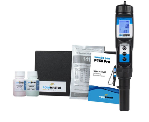 AquaMaster Tools Combo Pen P160 Pro pH, EC, TDS, PPM, Temp meter