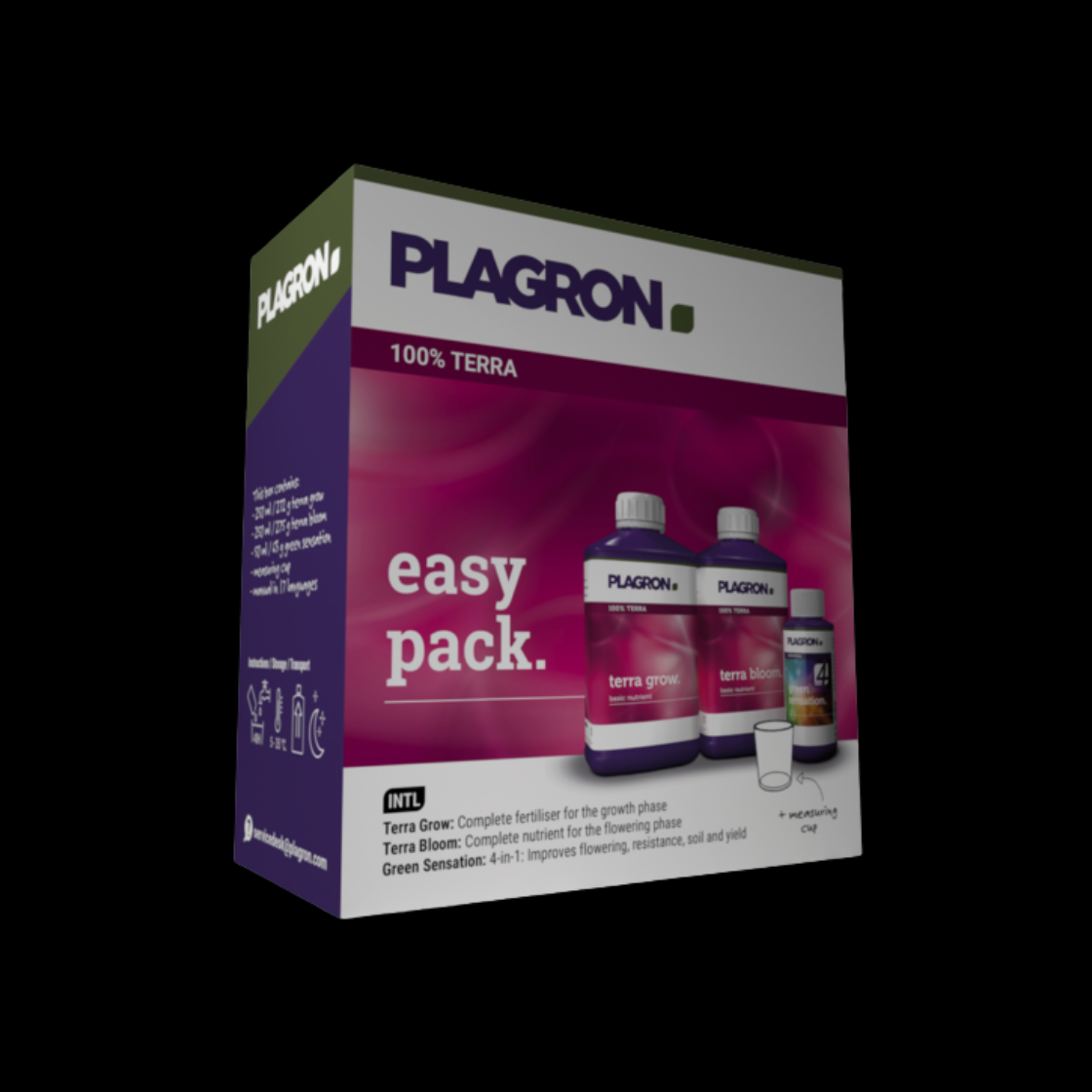 Plagron Easy Pack 100% Terra – Komplettset für Erde (bis zu 4 Pflanzen)
