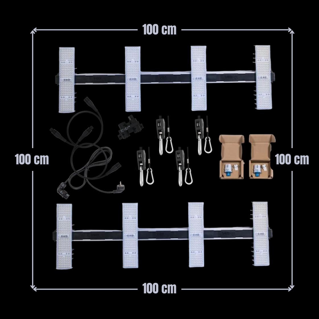 SANlight EVO 4 LED 2er-Set – Komplettset für 80×80 bis 120×120 cm