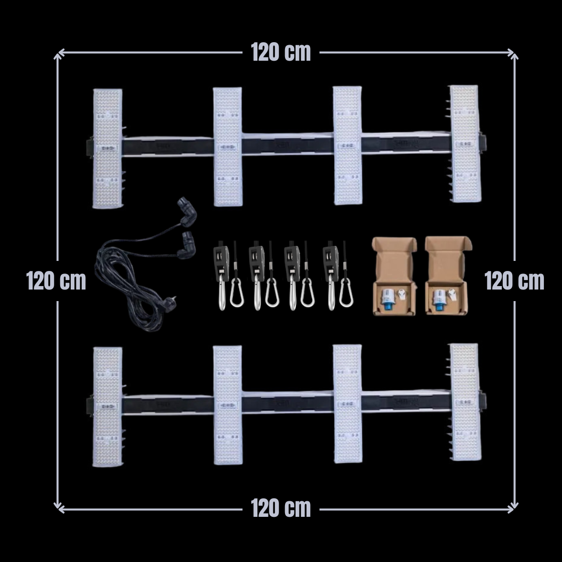 SANlight EVO 4 LED 2er-Set – Komplettset für 80×80 bis 120×120 cm