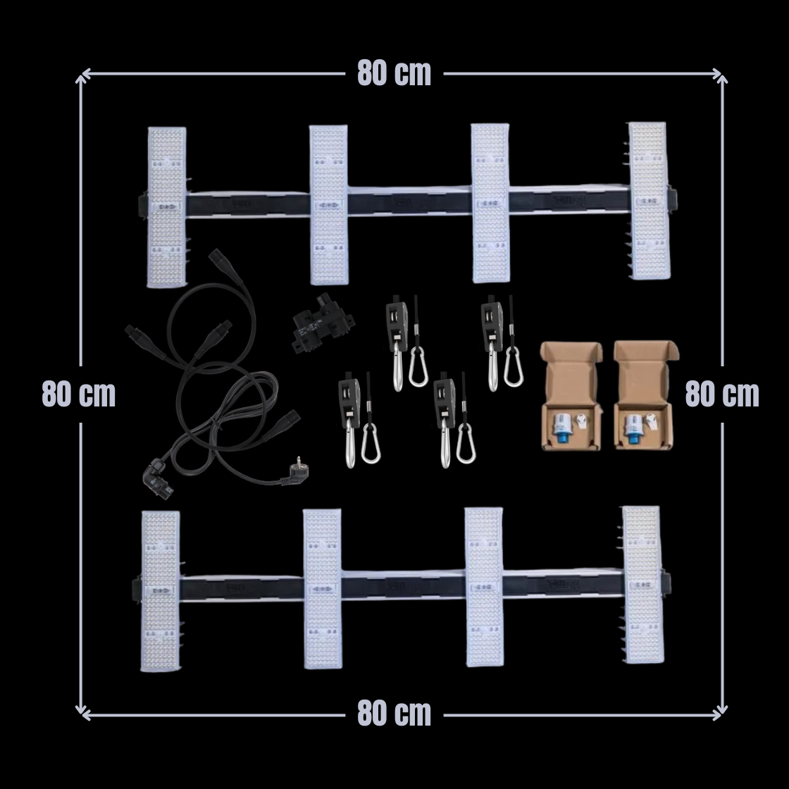 SANlight EVO 4 LED 2er-Set – Komplettset für 80×80 bis 120×120 cm