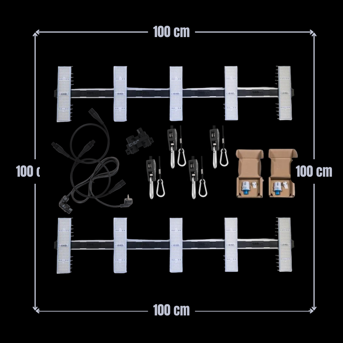 SANlight EVO 5 LED 2er-Set – Komplettset für 100×100 bis 150×150 cm