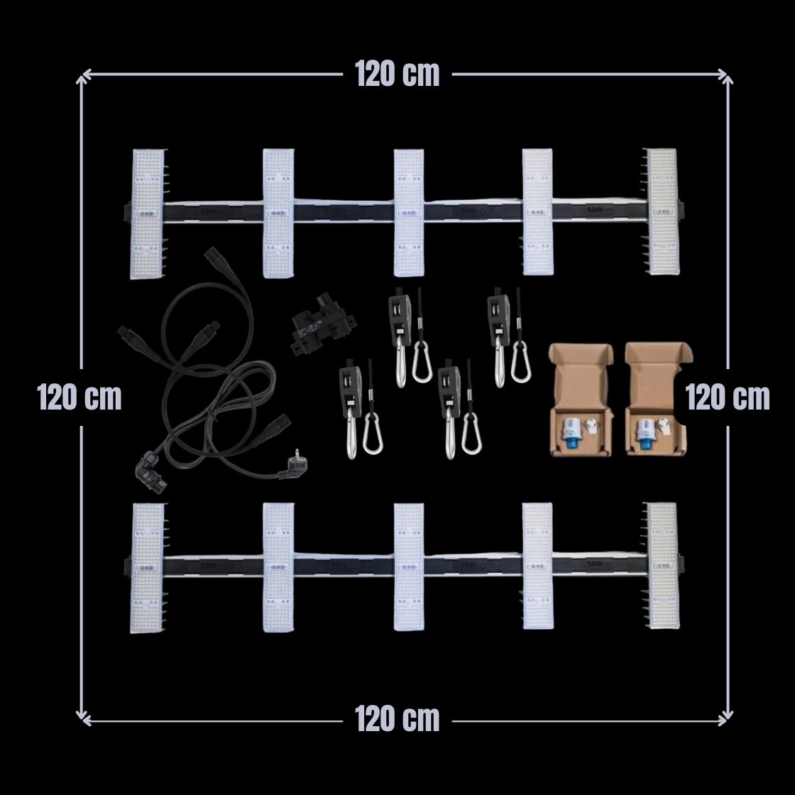 SANlight EVO 5 LED 2er-Set – Komplettset für 100×100 bis 150×150 cm
