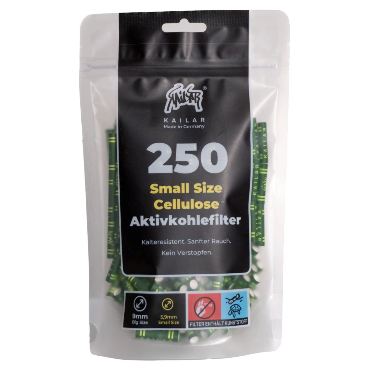 Kailar Aktivkohlefilter 6mm Slim Cellulose