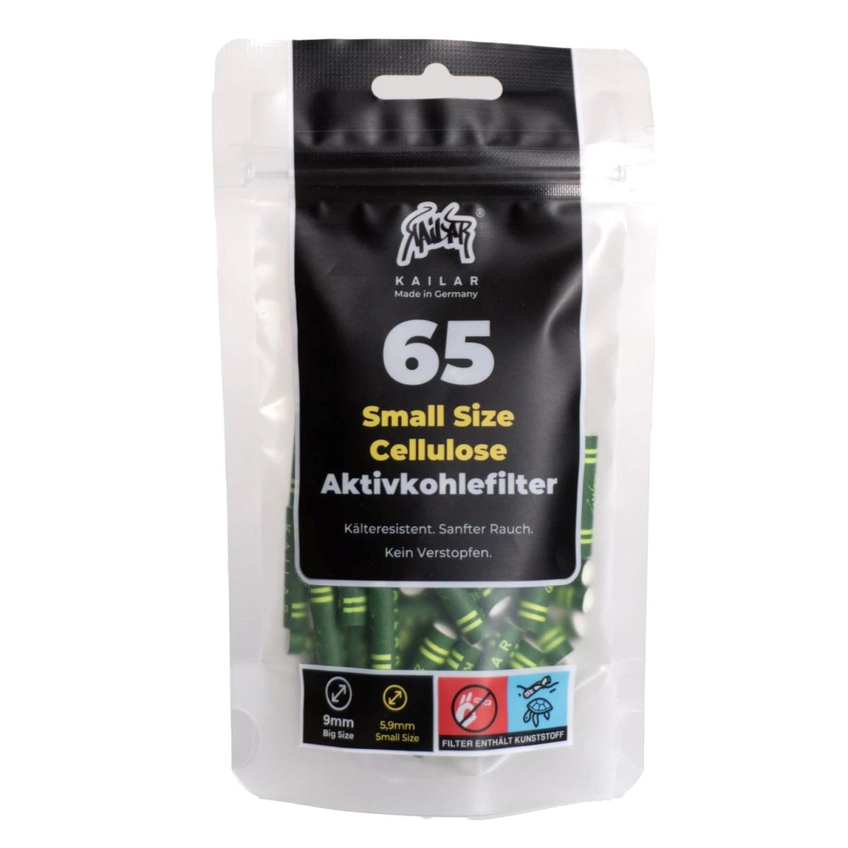 Kailar Aktivkohlefilter 6mm Slim Cellulose