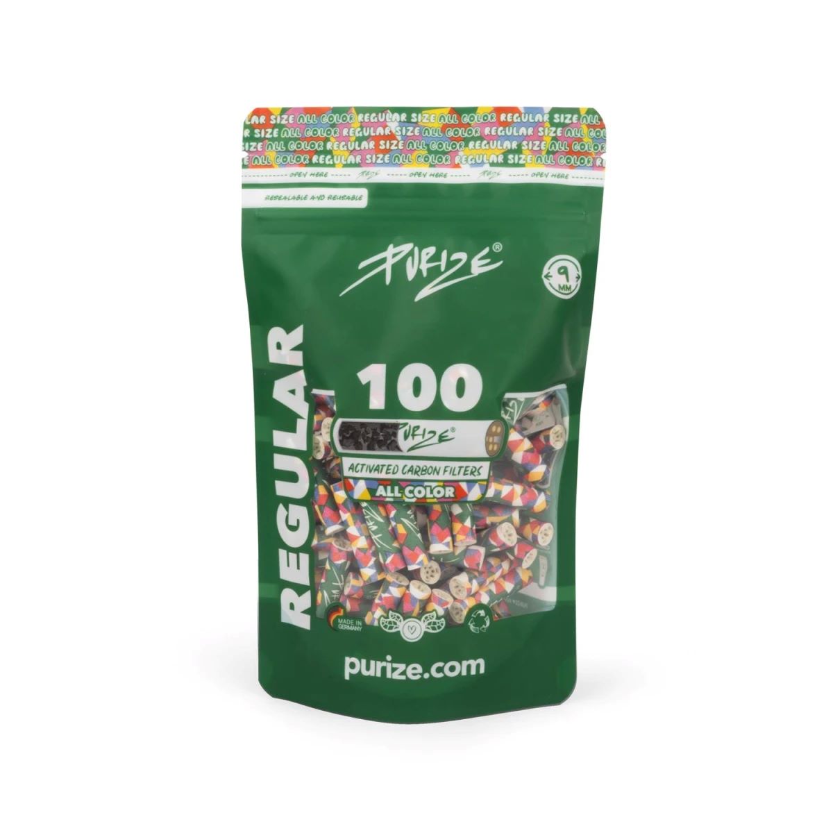 PURIZE Aktivkohlefilter 9mm Regular Size