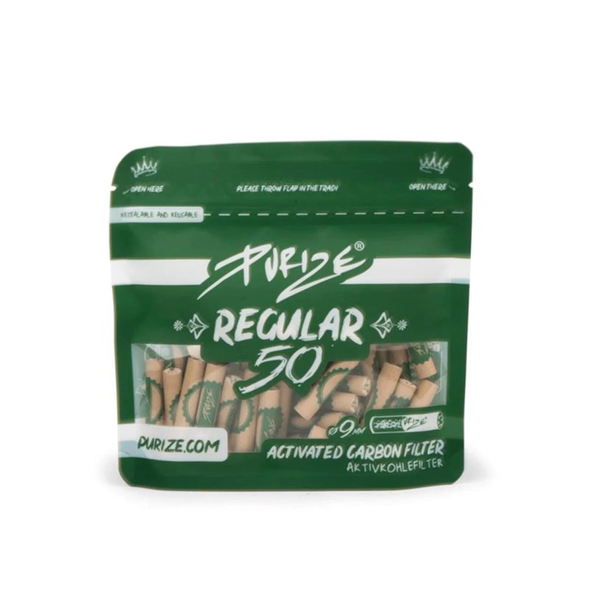 PURIZE Aktivkohlefilter 9mm Regular Size