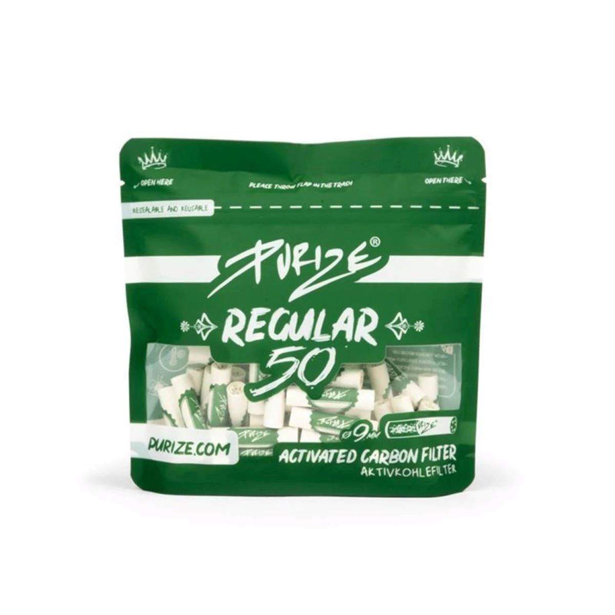 PURIZE Aktivkohlefilter 9mm Regular Size