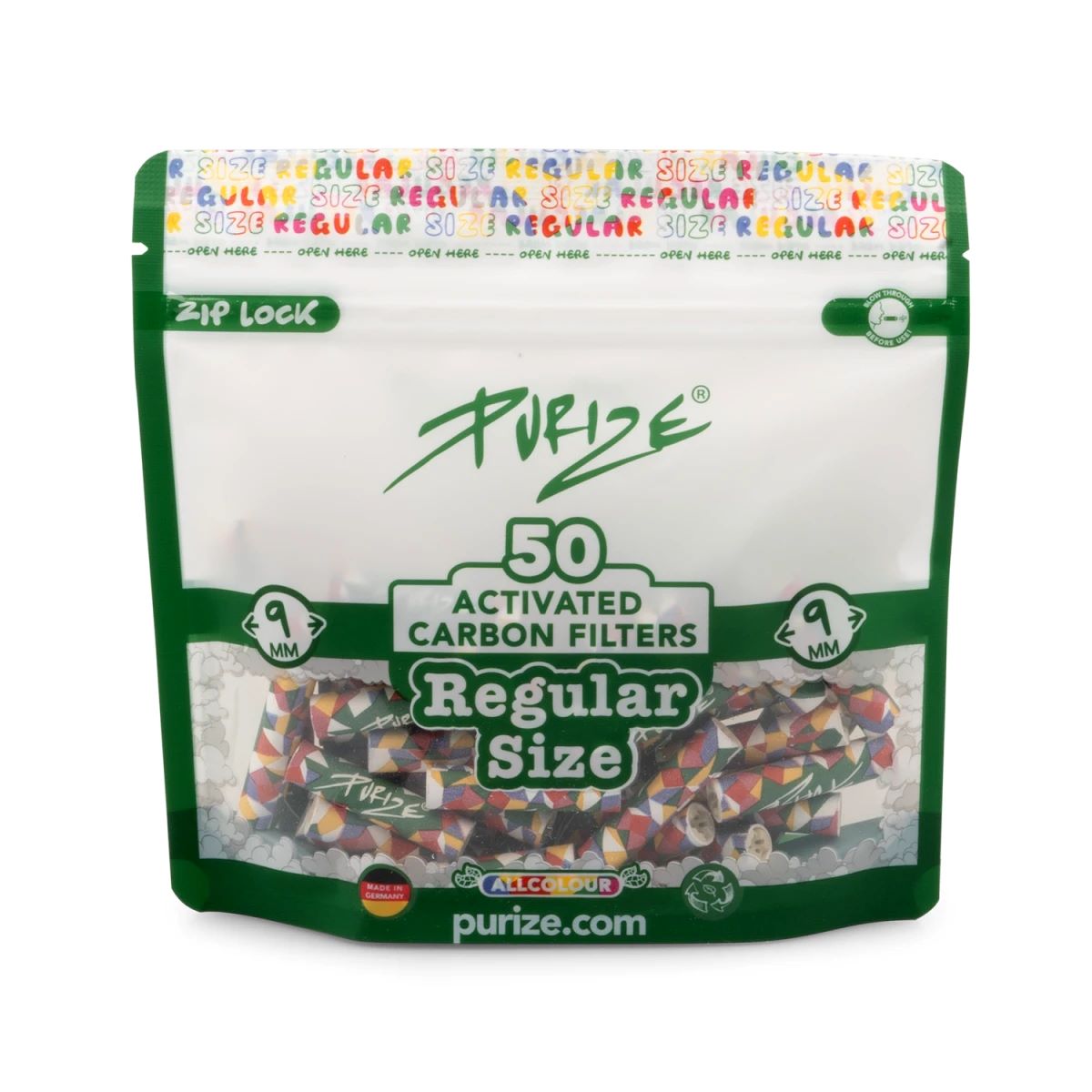 PURIZE Aktivkohlefilter 9mm Regular Size