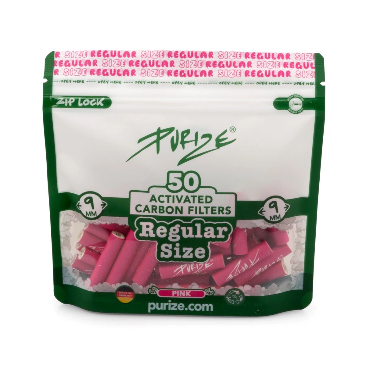 PURIZE Aktivkohlefilter 9mm Regular Size