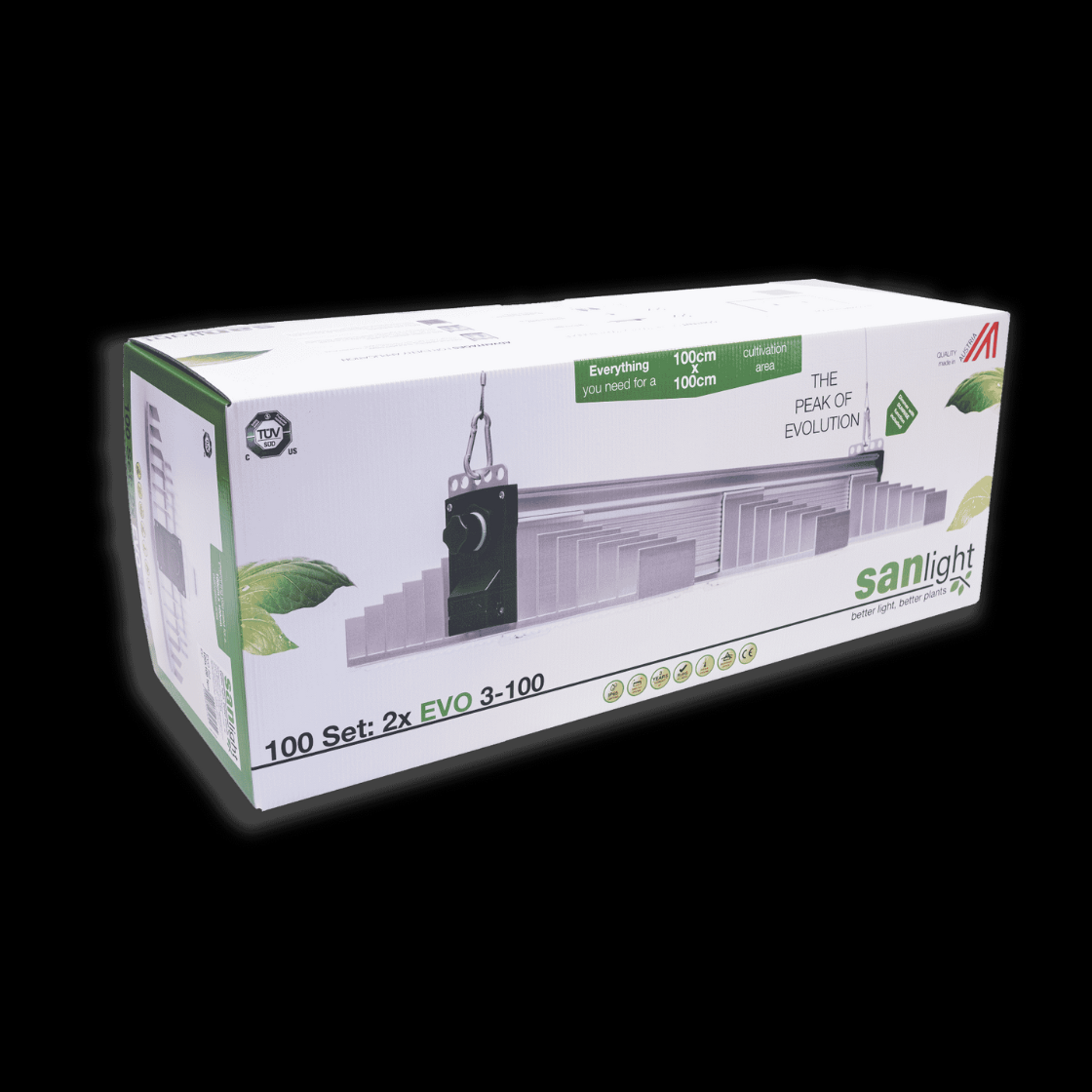 SANlight 100×100 LED-Set – Komplettlösung für 100 × 100 cm Growfläche